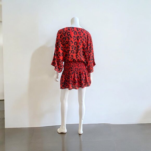 BUDDY LOVE Lennox Red Cheetah Print Mini Dress, size X-Small - Picture 7 of 13